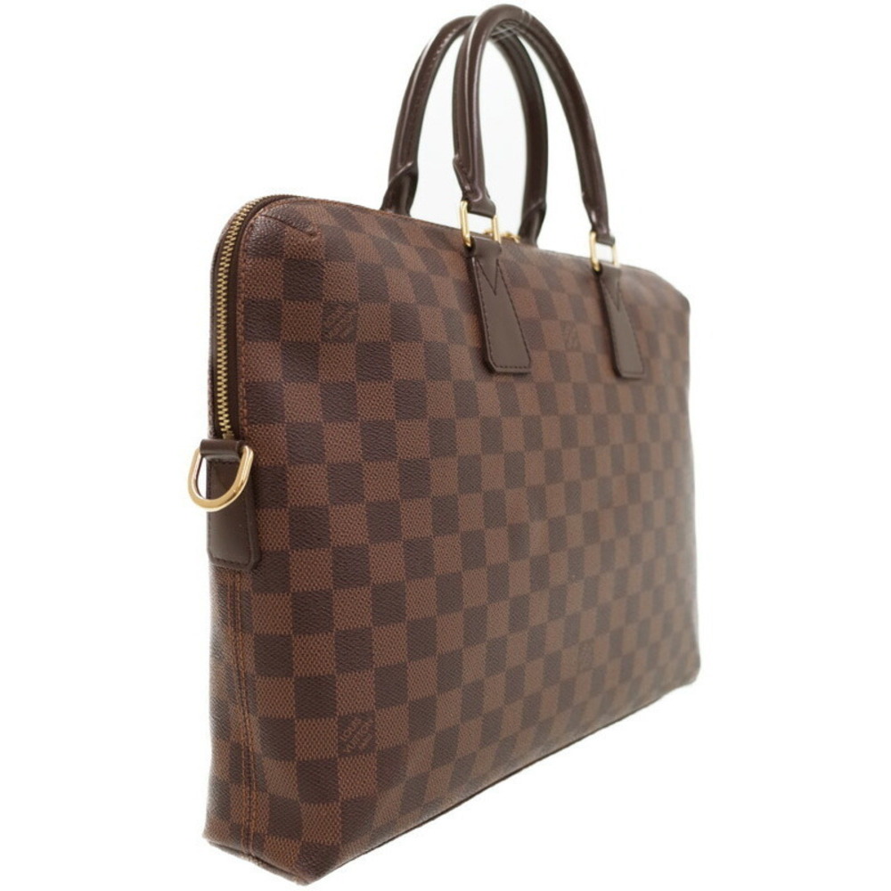 Louis Vuitton Damier Document Ebene Jour Bag PDJ Porte Brown Business